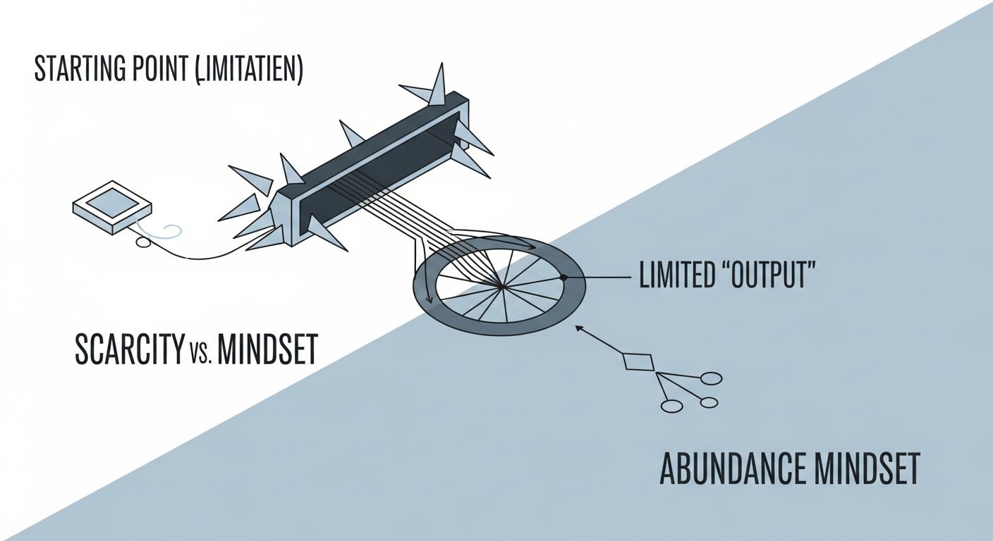 scarcity vs abundance mindset - infographic 4 illustration