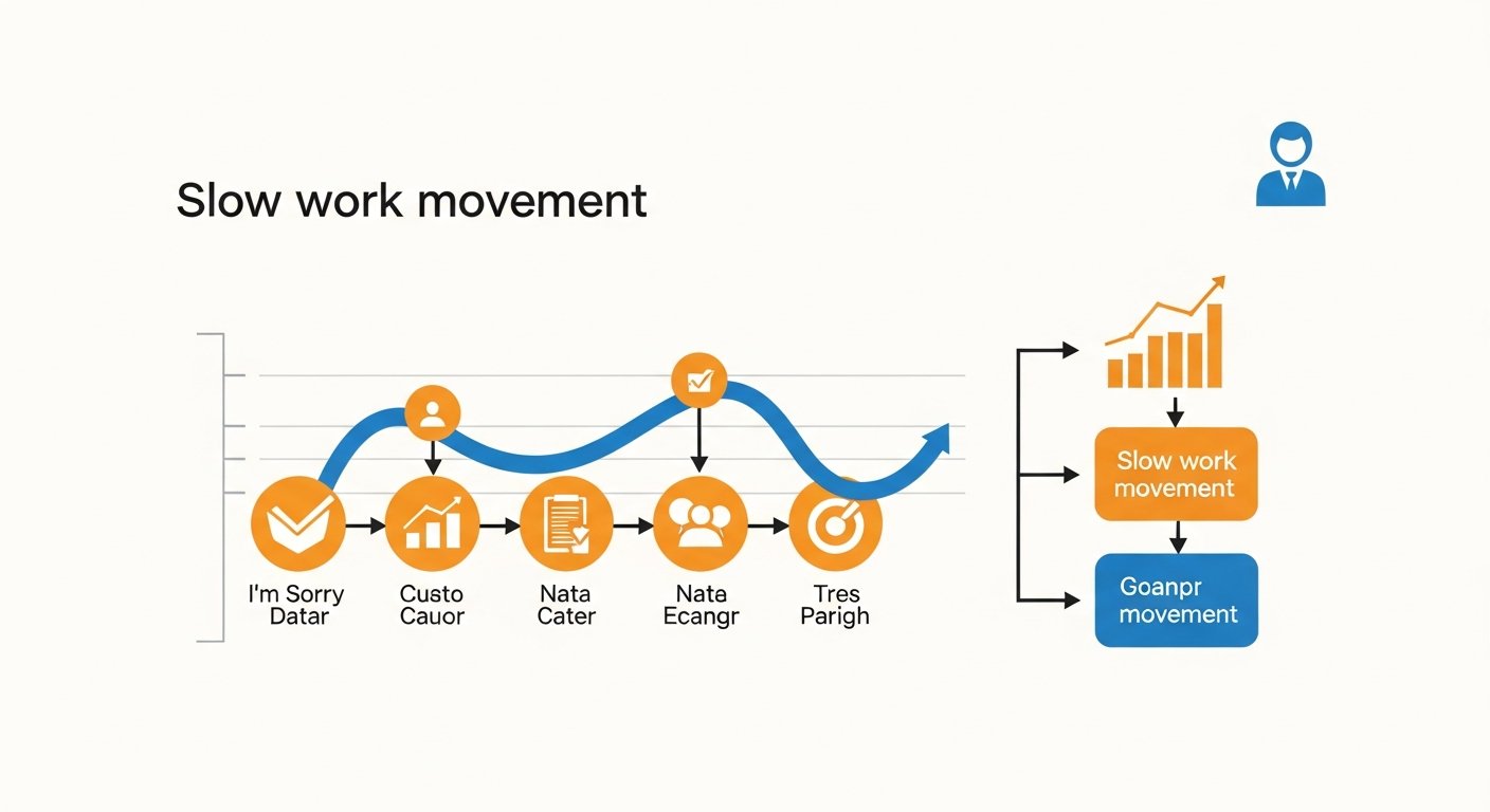 slow work movement - infographic 4 illustration