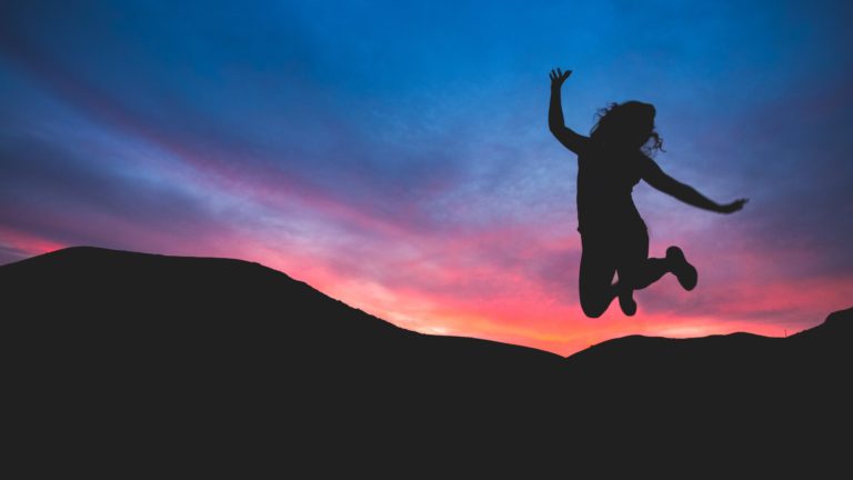 a person jumping in the air