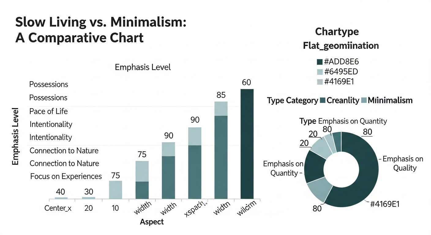 slow living vs minimalism - chart 6 illustration