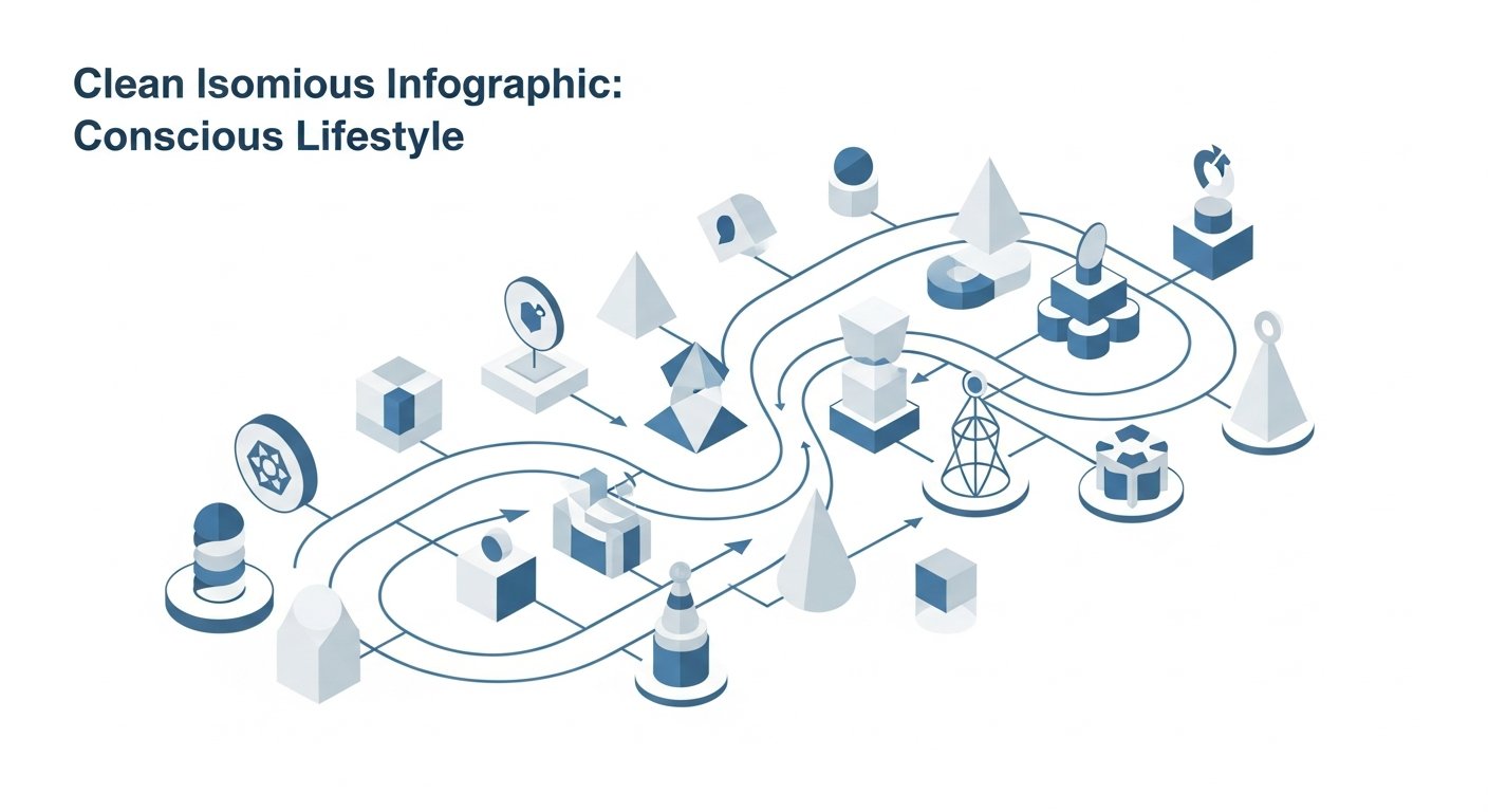 conscious lifestyle - infographic 4 illustration